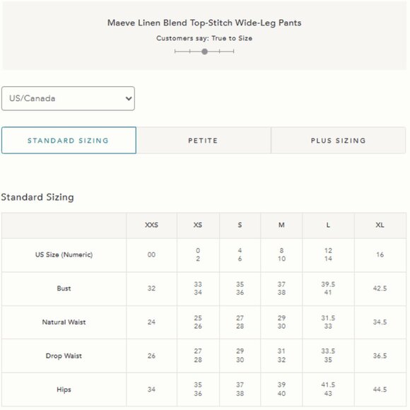 NWT Maeve Linen Blend Top-Stitch Wide-Leg Pants | Black | Size 0 - Picture 5 of 5
